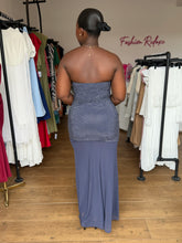Load image into Gallery viewer, Blue rhinestone detail sleeveless dress
