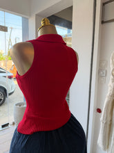 Load image into Gallery viewer, Red ribbed top
