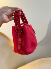 Load image into Gallery viewer, Red mini suede bag
