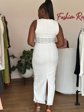 Load image into Gallery viewer, White lace maxi bodycon dress
