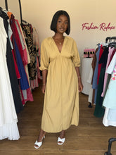 Load image into Gallery viewer, Brown open back maxi dress
