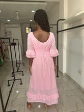 Load image into Gallery viewer, Pink lace maxi dress
