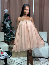 Load image into Gallery viewer, Peach mini sleeveless dress
