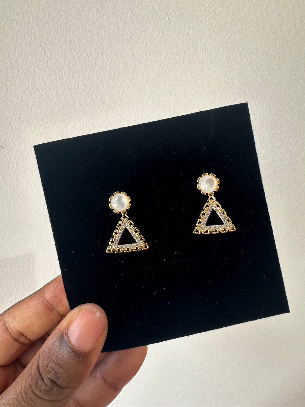 Diamond squared earrings