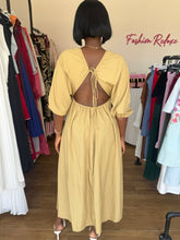 Load image into Gallery viewer, Brown open back maxi dress
