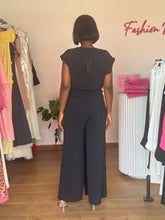 Load image into Gallery viewer, Black wrap trousers set
