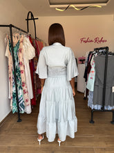 Load image into Gallery viewer, Blue lace maxi dress
