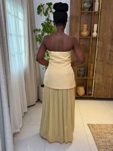 Load image into Gallery viewer, Yellow maxi pleated dress
