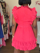 Load image into Gallery viewer, Pink mini belted dress
