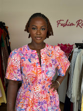 Load image into Gallery viewer, Pink floral maxi dress
