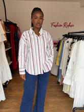 Load image into Gallery viewer, Red and white striped longsleeves shirt
