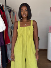 Load image into Gallery viewer, Green open back midi jumpsuit
