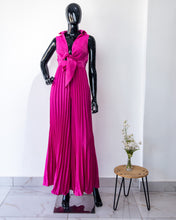 Load image into Gallery viewer, Pink pleated jumpsuit
