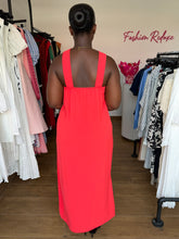 Load image into Gallery viewer, Orange maxi sleeveless dress
