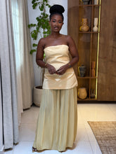 Load image into Gallery viewer, Yellow maxi pleated dress
