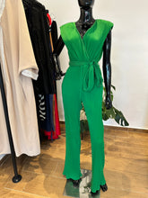 Load image into Gallery viewer, Green pleated jumpsuit
