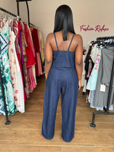 Load image into Gallery viewer, Denim flair pants two piece
