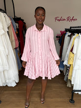 Load image into Gallery viewer, Pink and black striped shirt
