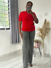 Load image into Gallery viewer, Red cotton Tshirt

