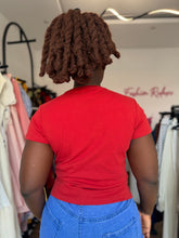 Load image into Gallery viewer, Red stretchy tshirt
