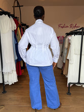 Load image into Gallery viewer, White gold detail long sleeves shirt
