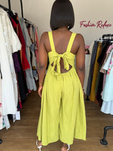 Load image into Gallery viewer, Green open back midi jumpsuit
