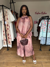 Load image into Gallery viewer, Brown pattern skirt two piece
