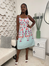 Load image into Gallery viewer, Blue floral corset two piece

