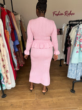 Load image into Gallery viewer, Pink knit jeweled two piece
