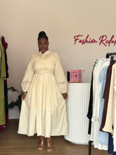 Load image into Gallery viewer, Cream lace detail maxi dress
