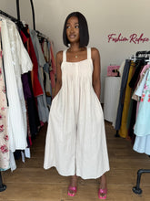 Load image into Gallery viewer, Nude open back midi jumpsuit
