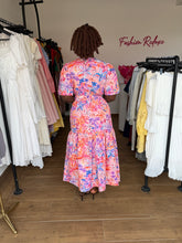 Load image into Gallery viewer, Pink floral maxi dress
