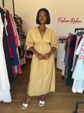 Load image into Gallery viewer, Brown open back maxi dress
