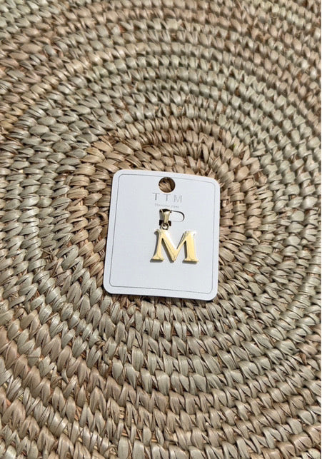 Gold M locket