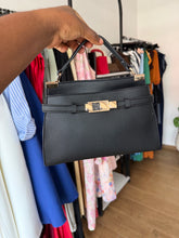 Load image into Gallery viewer, Black mini gold detail bag
