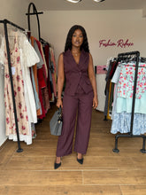 Load image into Gallery viewer, Brown trousers two piece
