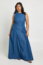 Load image into Gallery viewer, Plus denim maxi dress
