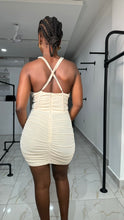 Load image into Gallery viewer, Nude mesh corset mini dress
