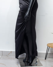 Load image into Gallery viewer, Black silk maxi dress
