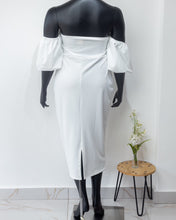 Load image into Gallery viewer, White bodycon maxi dress
