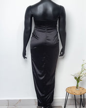 Load image into Gallery viewer, Black silk maxi dress
